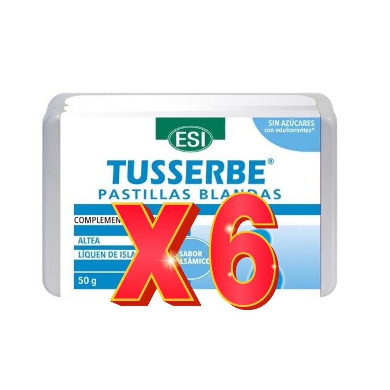Pack de 6 unidades Tusserbe Pastilla Blandas Balsamicas 50 Gramos De Trepatdiet-Esi Pack de 6 unidades Tusserbe Pastilla Blandas Balsamicas 50 Gramos De Trepatdiet-Esi