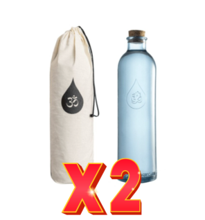 Pack de 2 unidades Botella Om Water Gratitude Azul Grande 1230 Ml Om Water