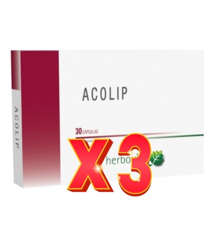 Pack de 3 unidades Acolip 30 Cápsulas Herbovita