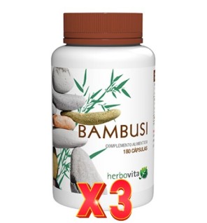 Pack de 3 unidades Bambusi 180 Cápsulas Herbovita