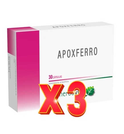 Pack de 3 unidades Apoxferro 30 Cápsulas Herbovita
