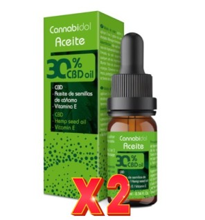 Pack de 2 unidades Cannabidol Aceite 30% 10 Ml. Tegor