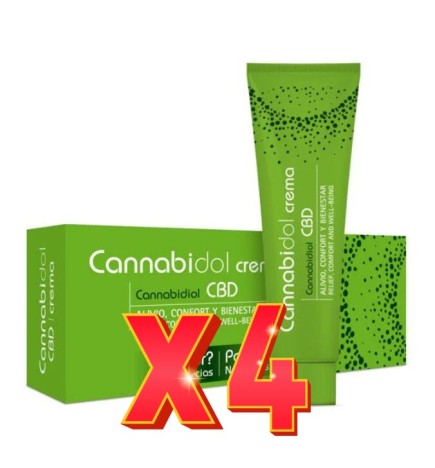 Pack de 4 unidades Cannabidol Crema 75 Ml. Tegor