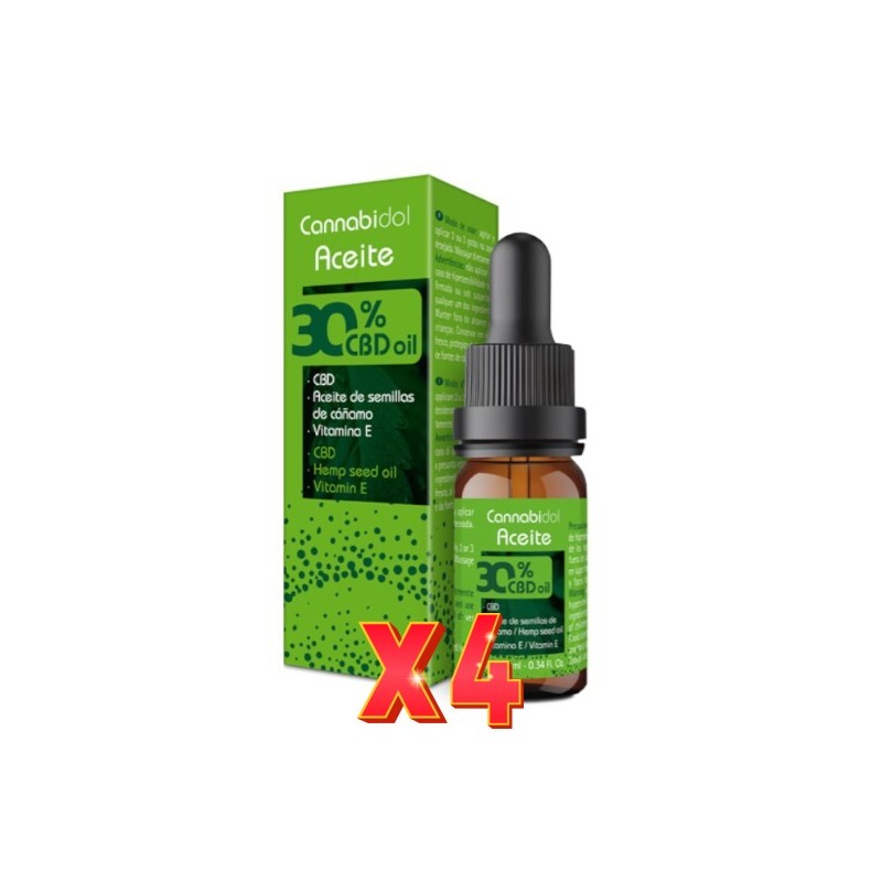 Pack de 4 unidades Cannabidol Aceite 30% 10 Ml. Tegor Pack de 4 unidades Cannabidol Aceite 30% 10 Ml. Tegor