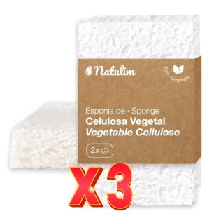 Pack de 3 unidades Esponjas De Celulosa 2 Un Natulim