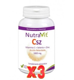 Pack de 3 unidades Csz (Vitamina C+Selenio+ Zinc) 100 Comprimidos Nutravit