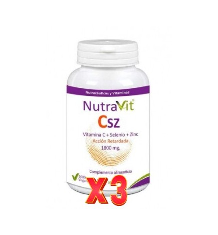 Pack de 3 unidades Csz (Vitamina C+Selenio+ Zinc) 100 Comprimidos Nutravit