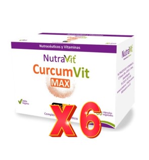 Pack de 6 unidades Curcumvit Max Bcm95 60 Cápsulas Nutravit