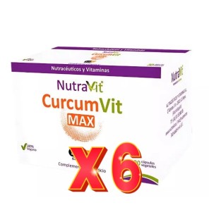 Pack de 6 unidades Curcumvit Max Bcm95 90 Cápsulas Nutravit