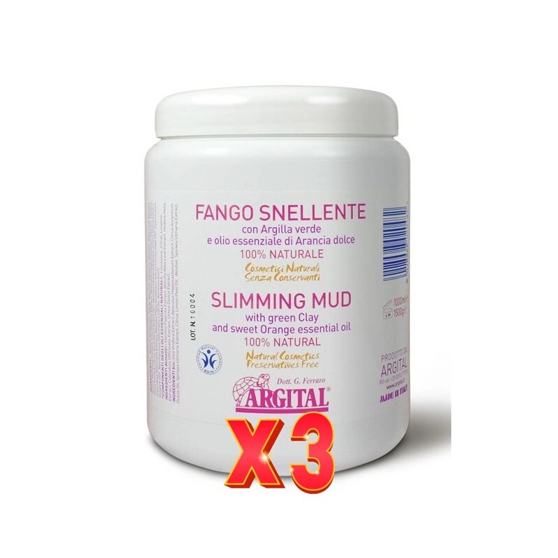 Pack de 3 unidades Fango Adelgazante Y Anticelulitis Bio 1.5Kg Argital Pack de 3 unidades Fango Adelgazante Y Anticelulitis Bio 1.5Kg Argital
