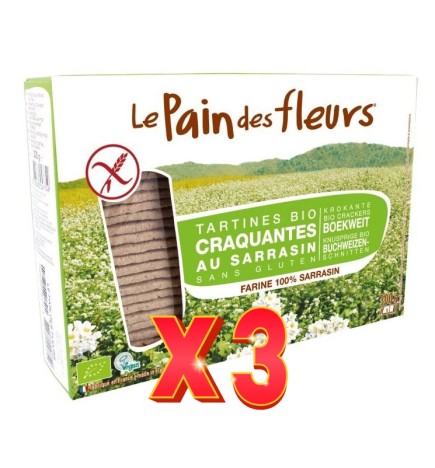 Pack de 3 unidades Cracker Sarraceno Le Pain Des Fleurs 300G Le Pain Des Fleurs