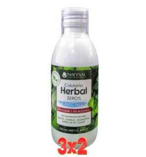 Pack de 3x2 unidades Colutorio Herbal Zero% 250 Ml Natysal