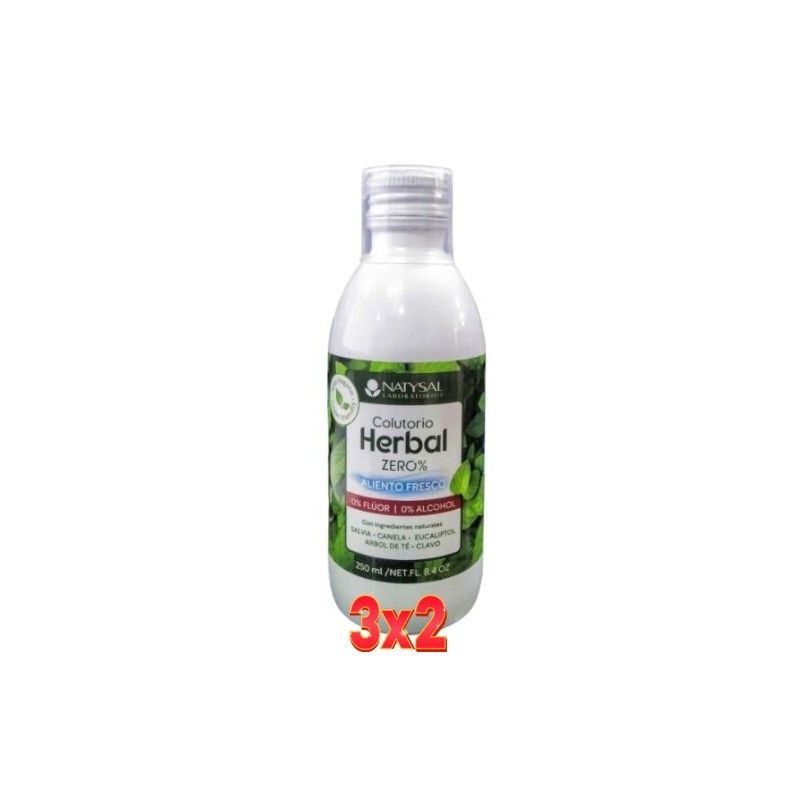 Pack de 3x2 unidades Colutorio Herbal Zero% 250 Ml Natysal