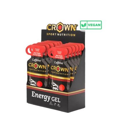 Energy Gel Frutos Rojos + Cafeina 12 X 40G Crown Sport Nutrition