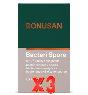 Pack de 3 unidades Bacteri Spore 28 Cápsulas Bonusan