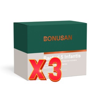 Pack de 3 unidades Bacteri 5 Infantis 28 Sobres Bonusan