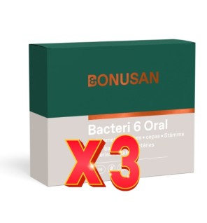 Pack de 3 unidades Bacteri 6 Oral 14 Sobres Bonusan