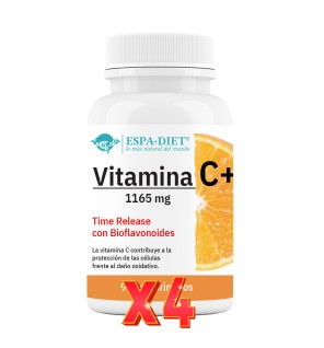 Pack de 4 unidades Vitamina C + Bioflavonoides 90 Comprimidos Espadiet