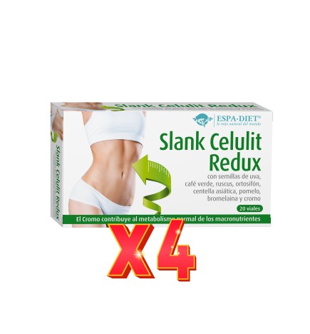 Pack de 4 unidades Slank Celulit Redux 20 Viales Espadiet