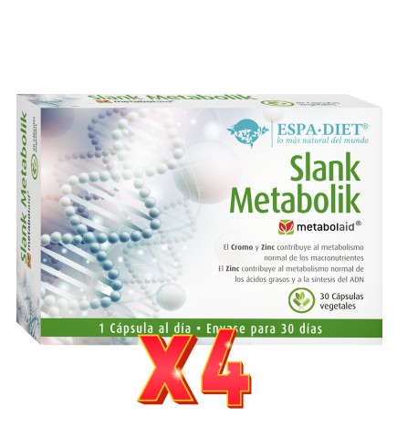Pack de 4 unidades Slank Metabolik 30 Cápsulas Espadiet