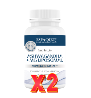 Pack 2 unidades Ashwagandha + Mg Liposomal 60 Cápsulas Nutri Style Espadiet