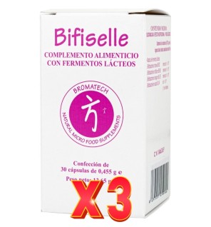 Pack de 3 unidades Bifiselle 30 Cápsulas Bromatech