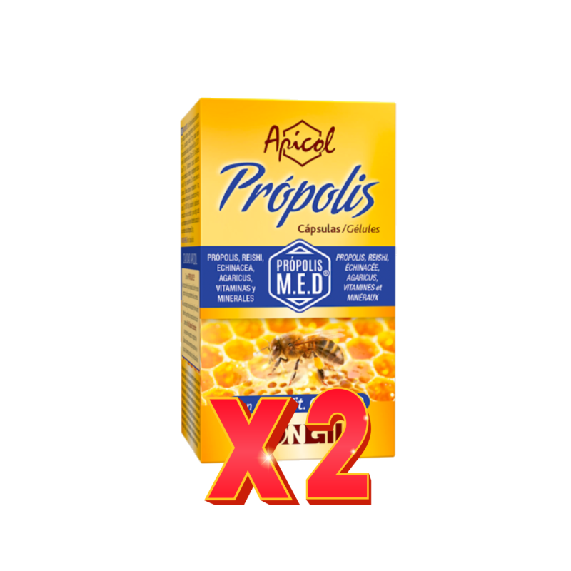 Pack de 2 Unidades Apicol Propolis 40 Capsulas Tongil Pack de 2 Unidades Apicol Propolis 40 Capsulas Tongil
