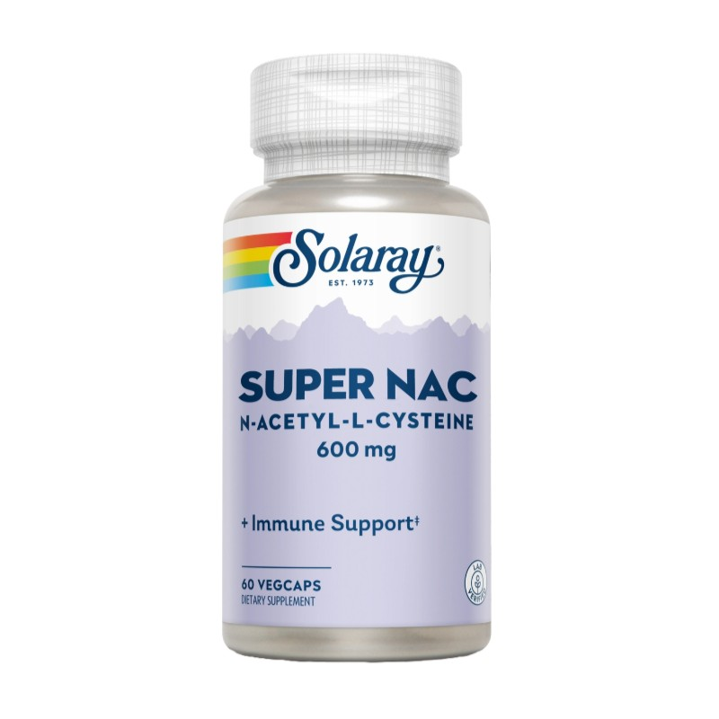 Super Nac 600 MG 60 Capsulas Vegetales Solaray Super Nac 600 MG 60 Capsulas Vegetales Solaray