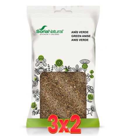 Pack 3x2 unidades Anís Verde Fruto 60 G Soria Natural
