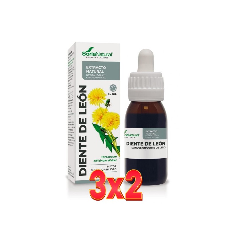Pack 3x2 unidades Extracto Diente De Leon 50 Ml Soria Natural Pack 3x2 unidades Extracto Diente De Leon 50 Ml Soria Natural