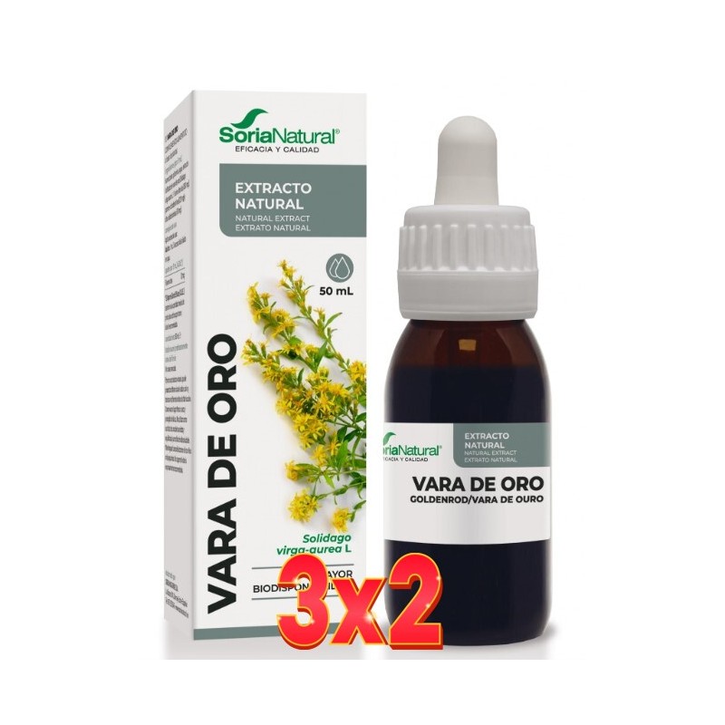 Pack 3x2 unidades Extracto Vara De Oro 50 Ml Soria Natural