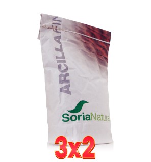 Pack 3x2 unidades Arcilla Roja 1000 G Soria Natural