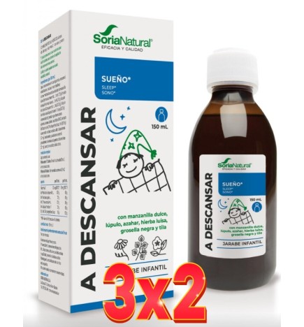 Pack 3x2 unidades A Descansar Jarabe Logo Niños 150 Ml Soria Natural