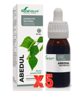 Pack 5 unidades Extracto Abedul  50 Ml Soria Natural