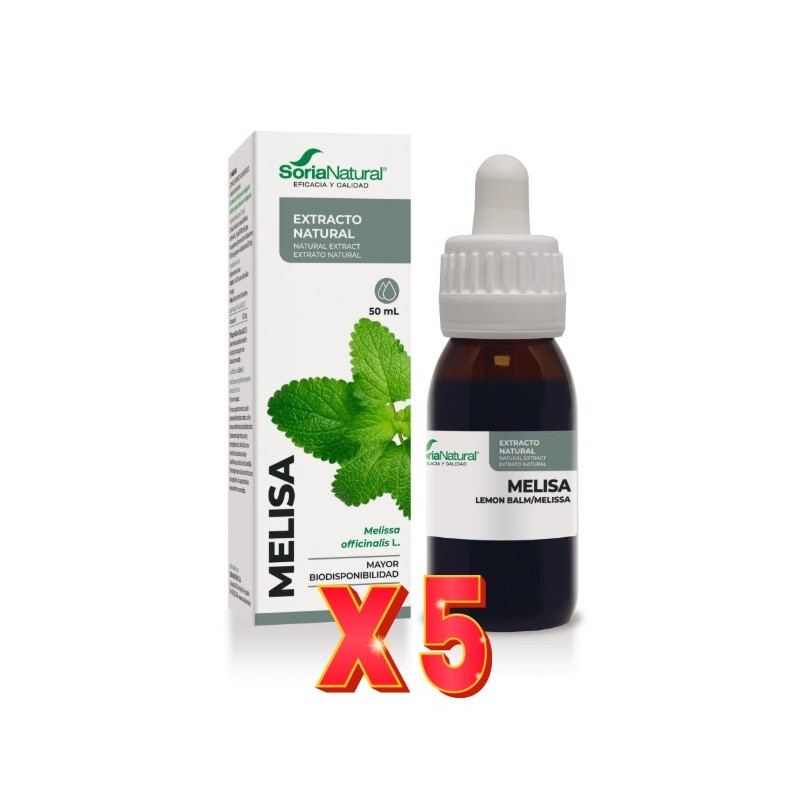 Pack 5 unidades Extracto Melisa 50 Ml Soria Natural Pack 5 unidades Extracto Melisa 50 Ml Soria Natural
