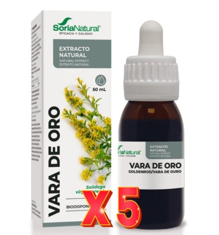 Pack 5 unidades Extracto Vara De Oro 50 Ml Soria Natural