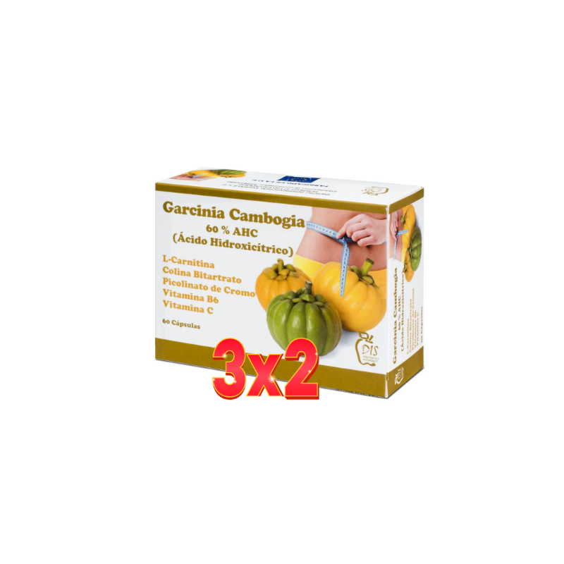 Pack 3x2 unidades Garcinia cambogia 60 capsulas Dis