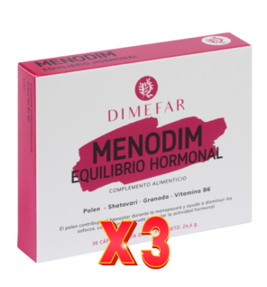 Pack de 3 unidades Menodim Equilibrio Hormonal 30 cápsulas de Dimefar