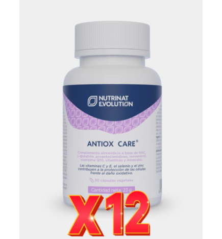 Pack de 12 unidades Antiox Care 30 Cápsulas Vegetales Nutrinat Evolution