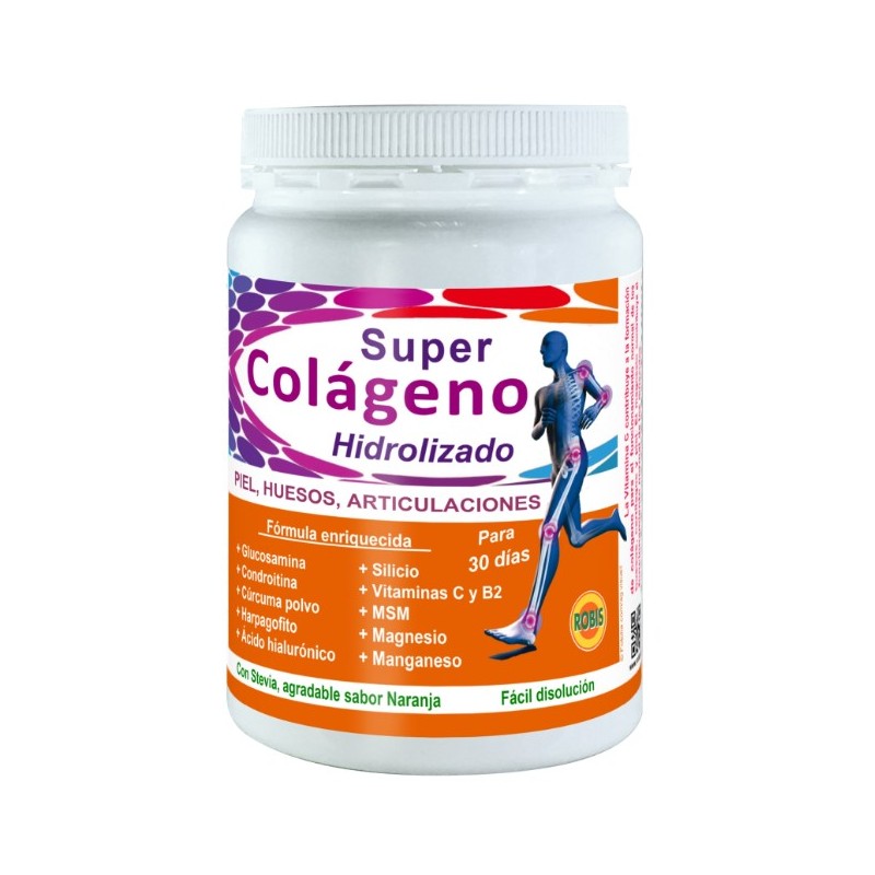 Super Colageno Hidrolizado Naranja 300 Gr Polvo Robis