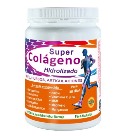 Super Colageno Hidrolizado Naranja 300 Gr Polvo Robis