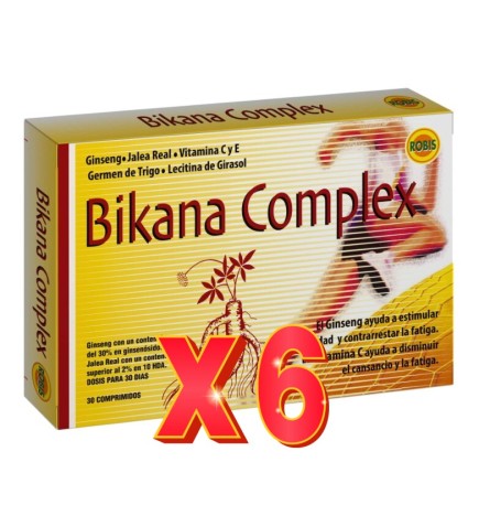 Pack de 6 unidades Bikana Complex 30 Comprimidos Robis