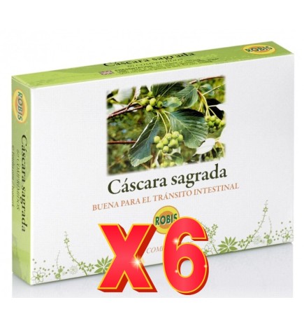 Pack de 6 unidades Cáscara Sagrada 45 Comprimidos Robis