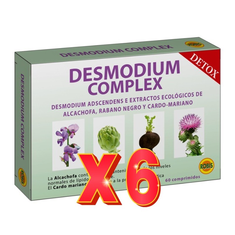 Pack de 6 unidades Desmodium Complex 60 Comprimidos Robis Pack de 6 unidades Desmodium Complex 60 Comprimidos Robis