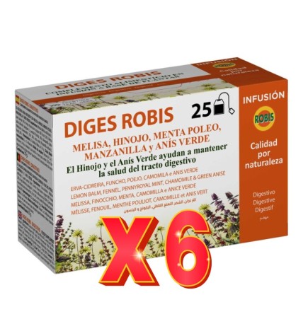 Pack de 6 unidades Diges Robis 25 Filtros Robis