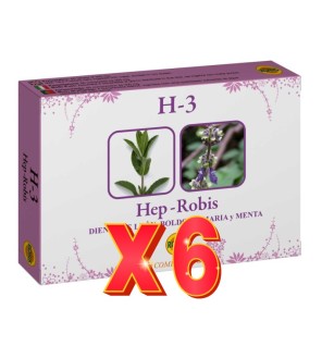Pack de 6 unidades H-3 (Hepa-Robis) 60 Comprimidos Robis
