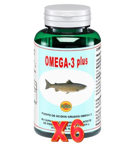 Pack de 6 unidades Omega-3 Plus 60 Cápsulas Robis