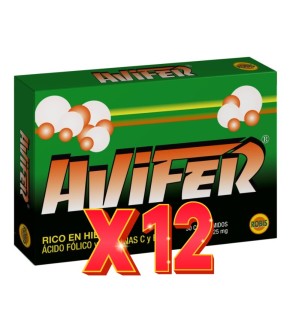 Pack de 12 unidades Avifer 30 Comprimidos Robis