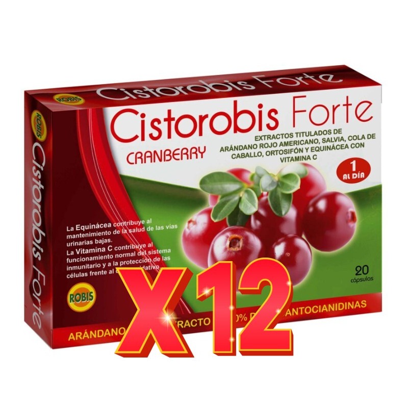 Pack de 12 unidades Cistorobis Forte 20 Cápsulas Robis Pack de 12 unidades Cistorobis Forte 20 Cápsulas Robis