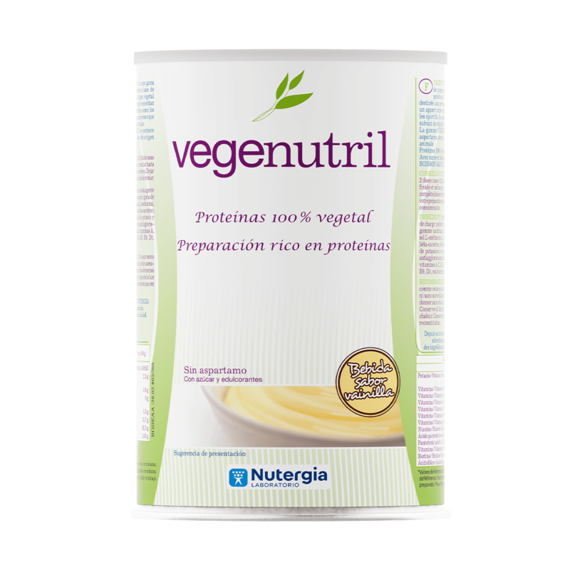 Vegenutril Vainilla Bote 300 Gramos Nutergia Vegenutril Vainilla Bote 300 Gramos Nutergia
